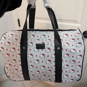 Hello Kitty White and Black Duffel Bag